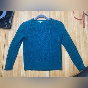 J Crew Crewcuts Kids Blue Cable Knit Sweater